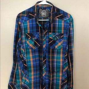 Men’s BKE Plaid Button Down Size Large